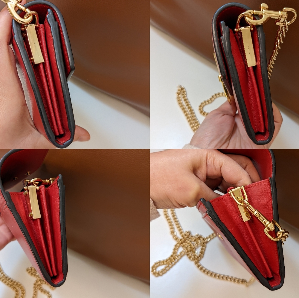 GUCCI Sylvie Red long wallet converted to crossbody - Picture 9 of 12